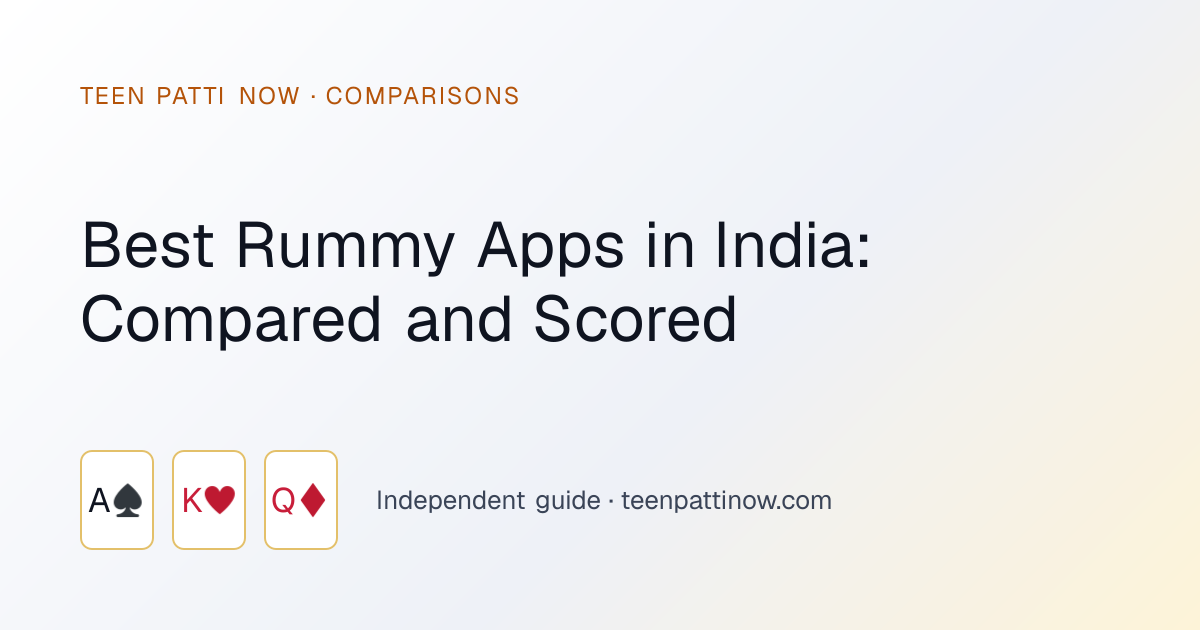 Best Rummy Apps in India: Compared and Scored: Teen Patti Now guide card